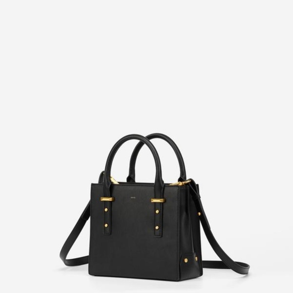 JW PEI Mini Stud Tote Black Vegan Handbag - Picture 2 of 4